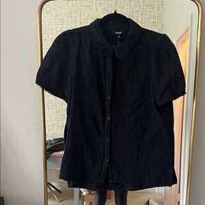 ME+EM Black Short Sleeve Blouse